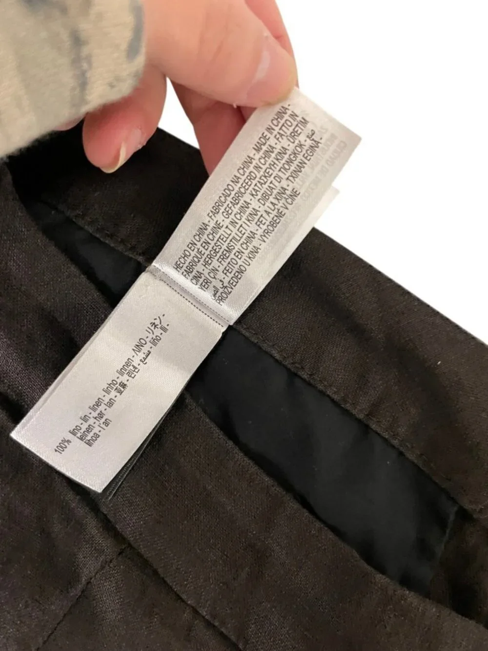 Zara ZW Collection Women Balloon Pants XL Brown Wide Leg 100% Linen 7627/242 NWT